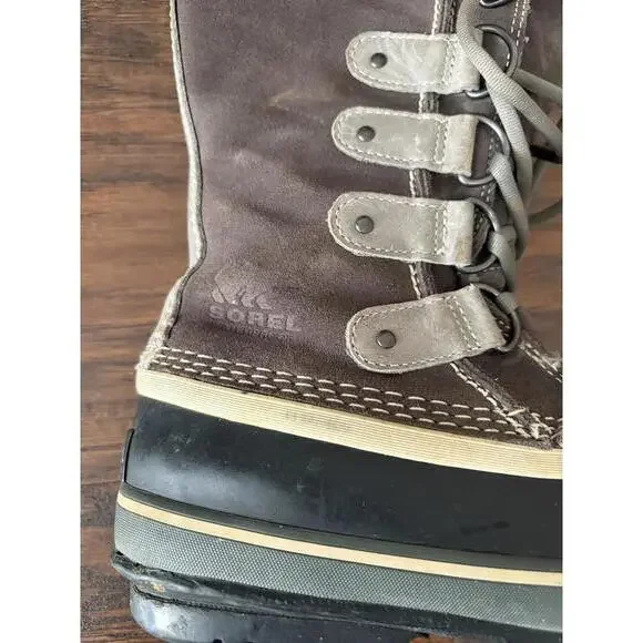 Sorel Joan of Arctic waterproof snow boot w/ faux fur trim, rubber sole, sz 5.5 - Picture 2 of 8